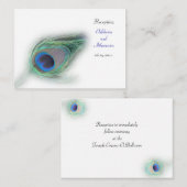 Pfauenkarte Empfang Begleitkarte (Vorne/Hinten)