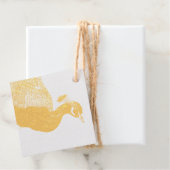 Pfauenkautschuk-Briefmarke Geschenkanhänger (Mit Box)