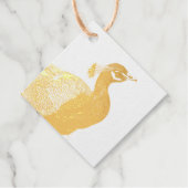 Pfauenkautschuk-Briefmarke Geschenkanhänger (Vorderseite)