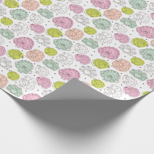 Pfauenklatsche Vintag Geschenkpapier (Ecke)