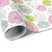 Pfauenklatsche Vintag Geschenkpapier (Rolleneckpunkt)