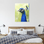 Pfauenkopf Leinwanddruck (Insitu (Schlafzimmer))