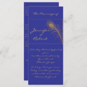 Pfauenkostüm im Gold- und Navy-Blue-Programm Programm (Vorne/Hinten)