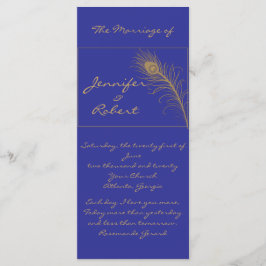 Pfauenkostüm im Gold- und Navy-Blue-Programm Programm