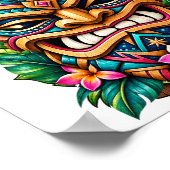 Pfauenkrone Tiki Poster (Ecke)