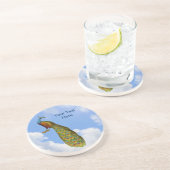 Pfauenkunst Anpassbarer tierischer Untersetzer (Seite)