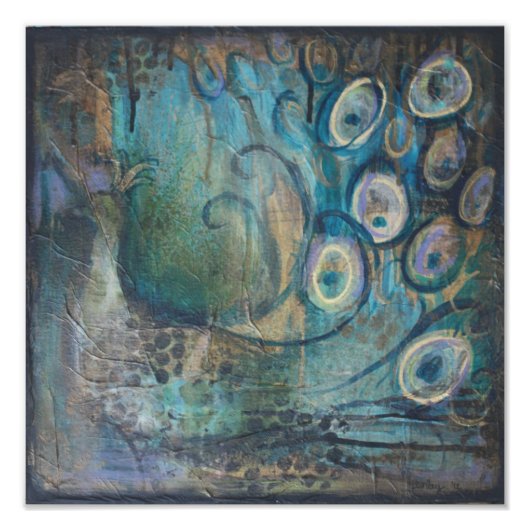 Pfauenkunst Fotodruck (Vorne)