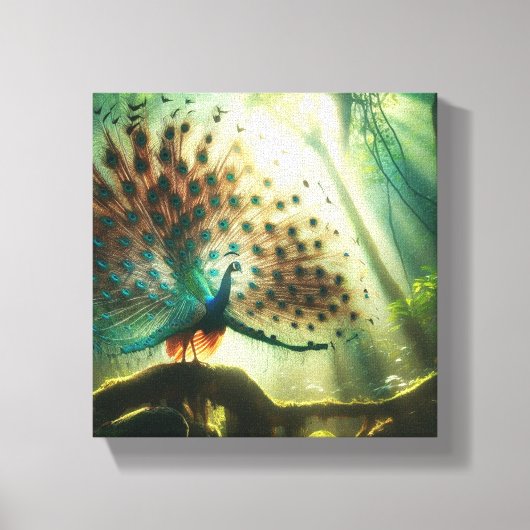 Pfauenkunst Leinwanddruck (Vorderseite)