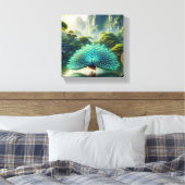 Pfauenkunst Leinwanddruck (Insitu (Schlafzimmer))