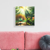 Pfauenkunst Leinwanddruck (Insitu (Wohnzimmer))