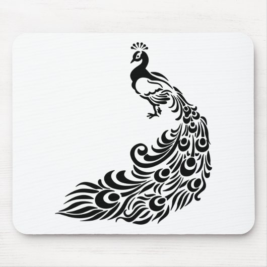 Pfauenkunst Mousepad (Vorne)