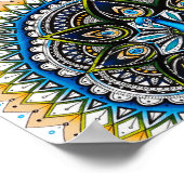 Pfauenkunst Poster (Ecke)