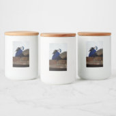 Pfauenlebensbehälter Lebensmitteletikett (Flaschen)