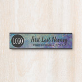 Pfauenlogobüro Türsignierung Elegantes Namenschild Türschild (Vorderseite )