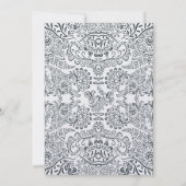 Pfauenlove-Hochzeit der Navy Einladung (Rückseite)