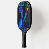 Pfauenmalerei Pickleball Schläger (Links)