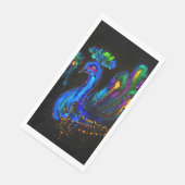 Pfauenmalerei Serviette (Ecke)
