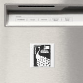 Pfauenmotiv von "Le Morte d'Arthur" (litho) Magnet (In Situ (Geschirrspüler))