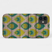 Pfauenmuster auf Holz iPhone 5/5S Fall Case-Mate iPhone Hülle (Rückseite (Horizontal))
