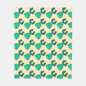 Pfauenmuster-Design Fleecedecke (Vorderseite)