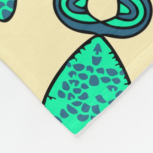 Pfauenmuster-Design Fleecedecke (Ecke)