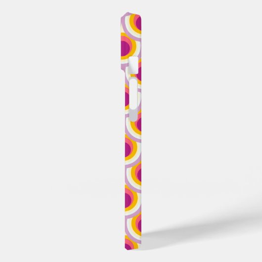 Pfauenmuster, gelb, rosa Case-Mate iPhone hülle (Rückseite / Links)