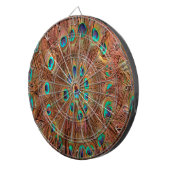 Pfauenmuster Hintergrund Dartscheibe (Vorderseite rechts)