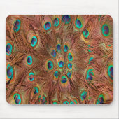 Pfauenmuster Hintergrund Mousepad (Vorne)