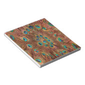 Pfauenmuster Hintergrund Notizblock (angewinkelt)
