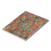 Pfauenmuster Hintergrund Notizblock (Rotiert)