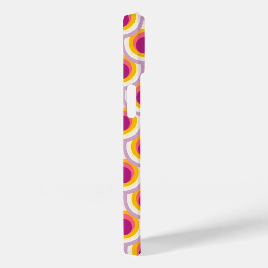 Pfauenmuster in hellrosa gelb Case-Mate iPhone hülle (Rückseite / Rechts)