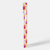 Pfauenmuster in hellrosa gelb Case-Mate iPhone hülle (Rückseite / Links)