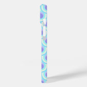 Pfauenmuster lila blauer Name Case-Mate iPhone Hülle (Rückseite / Links)