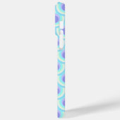 Pfauenmuster lila blauer Name Case-Mate iPhone Hülle (Rückseite / Links)