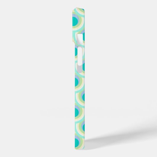 Pfauenmuster Minze Aqua Green Case-Mate iPhone Hülle (Rückseite / Links)