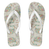 Pfauenmuster, schönes tropisches Flora Badesandalen (Fußbett)