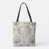 Pfauenmuster, schönes tropisches Flora Tasche (Rückseite)