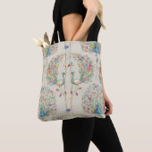 Pfauenmuster, schönes tropisches Flora Tasche (Von Nahem)