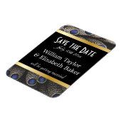 Pfauenmuster und Goldbarren Magnet (Linke Seite)