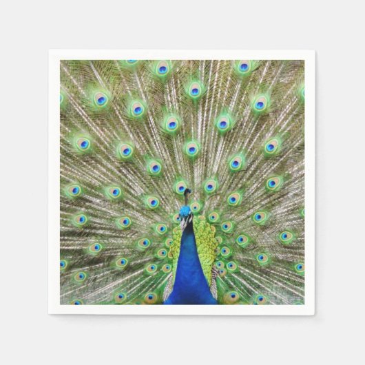 Pfauennapkins Serviette (Vorderseite)