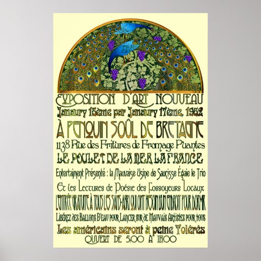 Pfauenpaardruck Poster (Vorne)