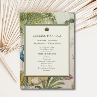 Pfauenpalmen-Hochzeitsprogramm Programm