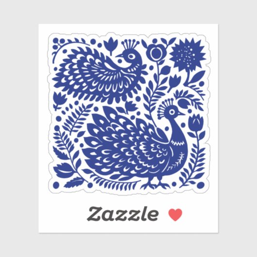 Pfauenparadies Aufkleber (Blatt)