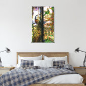 Pfauenparrot Bird gesteinigte gläserne Leinwand (Insitu (Schlafzimmer))