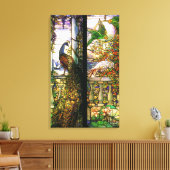 Pfauenparrot Bird gesteinigte gläserne Leinwand (Insitu (Wohnzimmer))