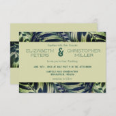 Pfauenpfau-Pflanze - Einladung zur Hochzeitsfeier (Vorne/Hinten)