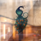 Pfauenpfocken in aquamarin und blau fensteraufkleber (Blatt 2)