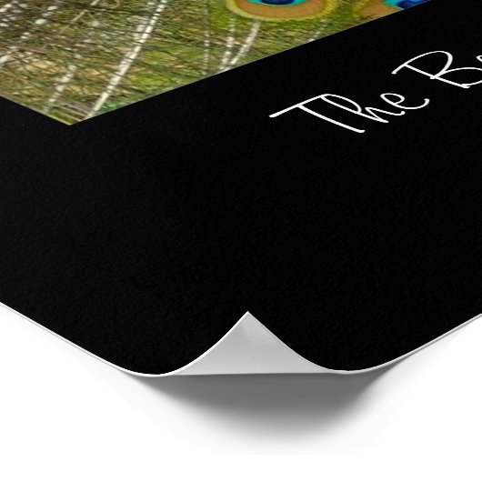 Pfauenplakat drucken poster (Ecke)