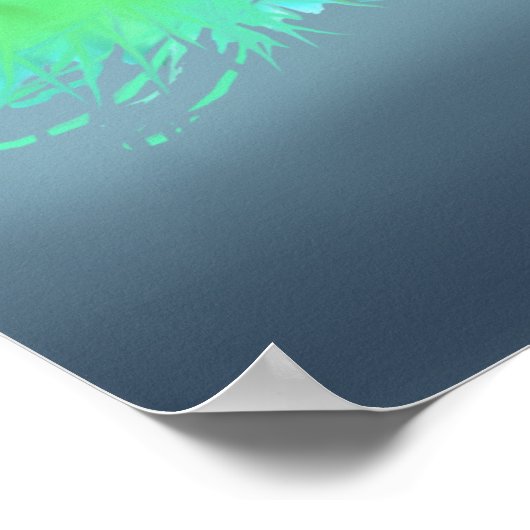 Pfauenplakat Poster (Ecke)