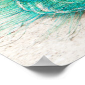 Pfauenplakat Poster (Ecke)